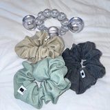 Étang Denim Scrunchie | Gray