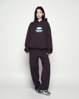25FW BLUE OVAL LOGO LONG PANTS DARK BROWN