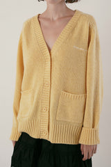Nuts v-neck cardigan_butter