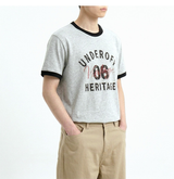 エッセンシャルスタンダード半袖リンガーTシャツ ビンテージメランジ