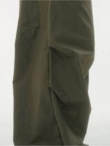 Beads back pocket cotton pants -4C