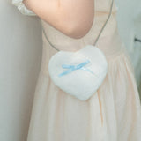 Ribbon Heart Bag _ White