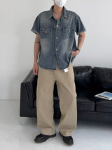 LO Vien Pintuck Half-Banding Semi Wide Pants (4C)