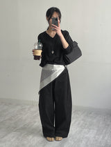 [2way] French Twill Nylon Handbag L