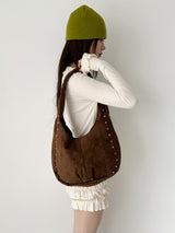 suede stud bag 