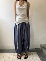 レイヤード ストラップ ホルタートップ