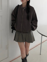Billy Checkered Pleats Mini Skirt (one color)