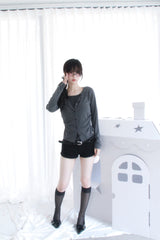 シャーリングレイヤード長袖Tシャツ