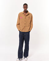Bluesf Waffle Checkered Oversized Fit Shirt - PINK & YELLOW