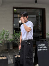 Twos herringbone bermuda pants