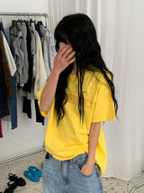 Sayano Lettering Over Fit Color Short Sleeve Tee