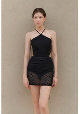 Luna Knit Swimdress Black