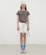 Two-tone Striped T-shirt - Burgundy