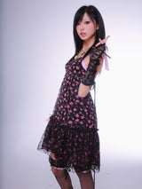Evil Tooth Rose's Shining Night Shibuya Gal Halter Dress