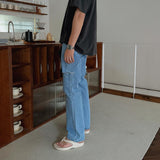 ASCLO Lung Semi Wide Cut Denim Pants