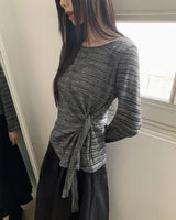 Norin Twisted Round Diagonal Long Sleeve T-Shirt