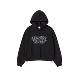 25FW WOMAN TWINKLE CROP HOODIE BLACK