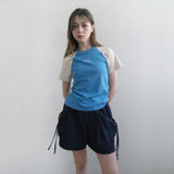 Blue/Beige Raglan T-Shirt