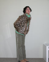 Leopard Corduroy Pants, Khaki