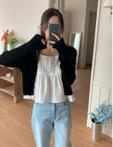 シュガーピンタックスリーブレスブラウス