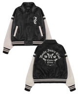 [NF] MALLOW VARSITY LEATHER JACKET (BLACK)_F23ZA939