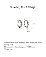 Garden Small Hoop Earrings Silver