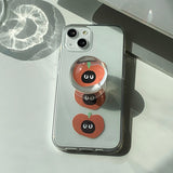 アップルキャットフォーンケーススマホグリップセット
