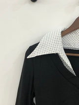 ブラックドットシャツレイヤードTシャツ