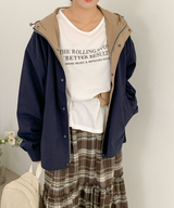 About Colorful Hood Bomber Jacket