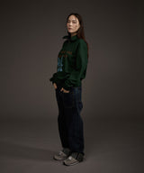 W BLUEBIRD HALF ZIP-UP SWEATSHIRT GREEN
