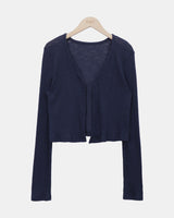 Yadin Ribbed Open Cardigan