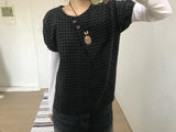 ritten check blouse