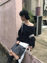 Rib Vintage Check Skirt