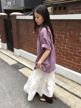26SS★ [BAONHAUS] キネンズオーバーチェック半袖シャツ