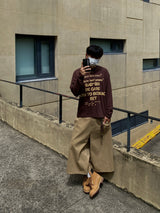Bed Last Lettering Long Sleeve T-Shirt 3C