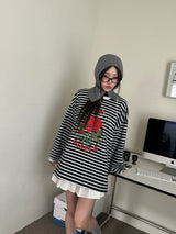 Rose stripe T
