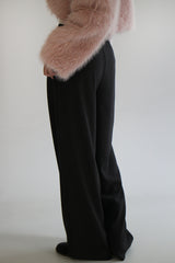 Crop fur jacket