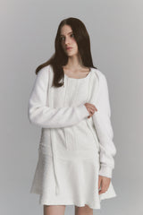 Fur Ribbon Bolero White