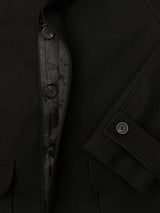 Troy Balmacaan Wool Coat - Black