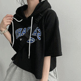 リトルクロップドパーカー半袖Tシャツ