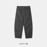 Vintage pintuck curved pants