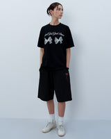 ツインリボンTシャツ　ブラック