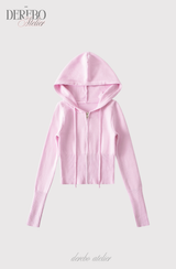 Cozy Knitwear Zip-up Training Set-up (TOP)