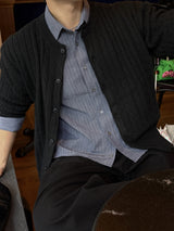Onef crop cable cardigan