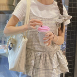 Cereal Checkered Bustier Hair Strap Set