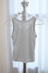 ベーシック リブ スリーブレス (Gray)
