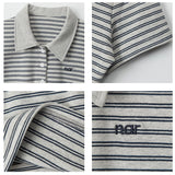 Cozy Stripe Collar Tee 231949406