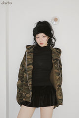 velvet cancan banding mini skirt