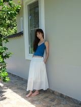 Deep V-neck Sleeveless (Blue)