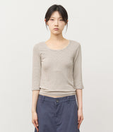 (W)アッシュ ストライプド トップ